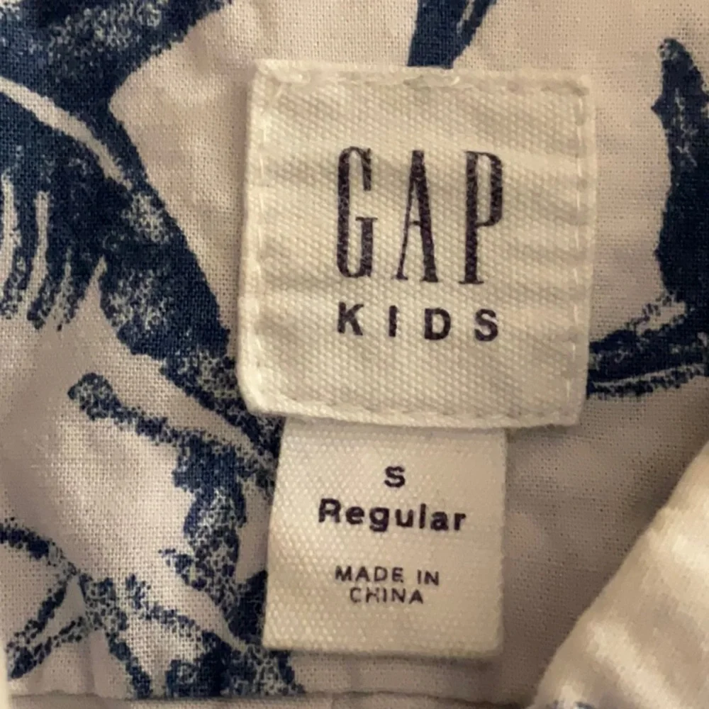 Boy’s Shark Print Shirt - Blue and White